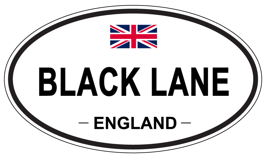 BLACK LANE, ENGLAND - Oval Sticker