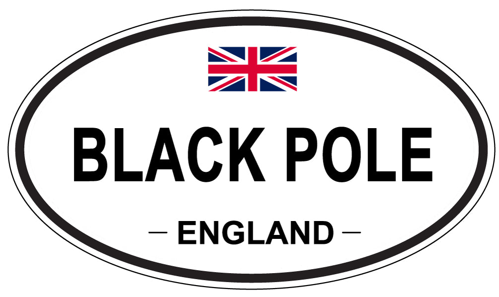 BLACK POLE, England - Oval Magnet