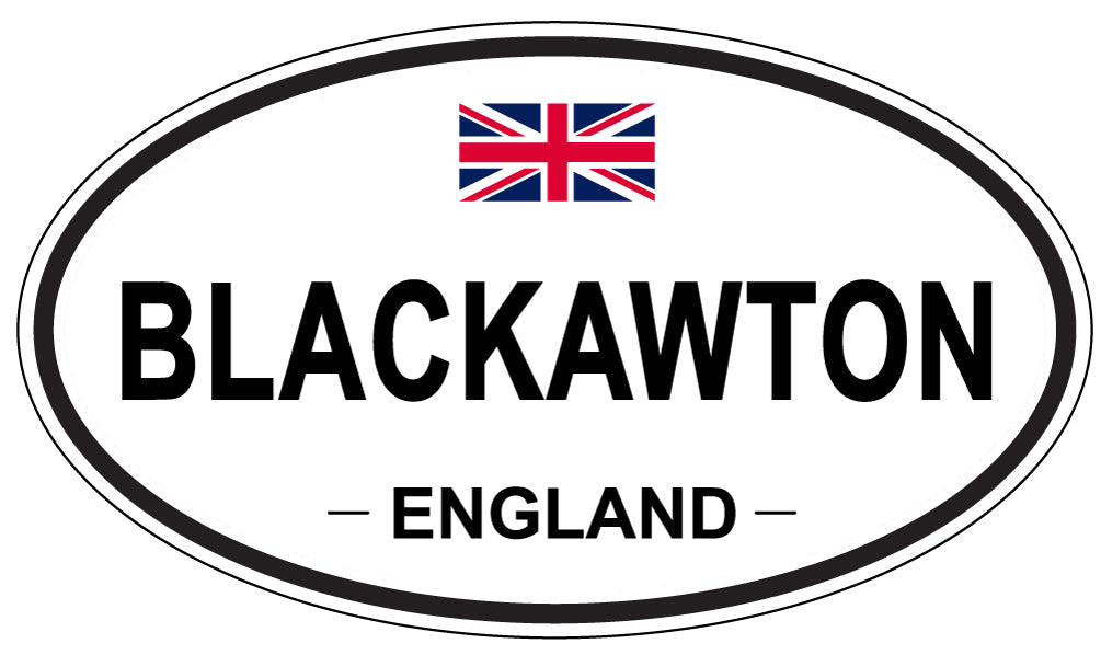 BLACKAWTON, ENGLAND - Oval Sticker