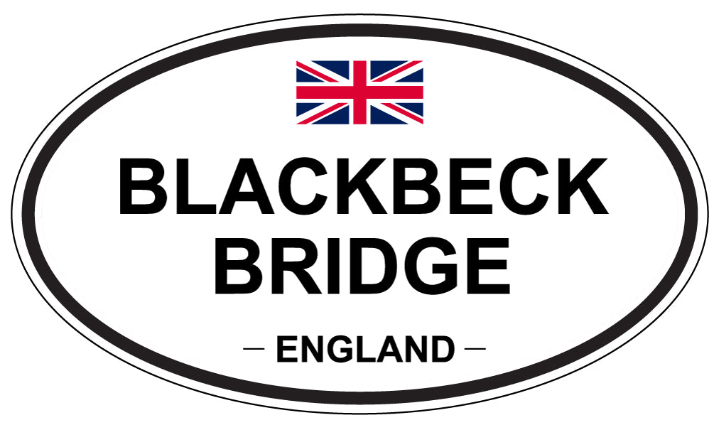 BLACKBECK BRIDGE, ENGLAND - Oval Sticker