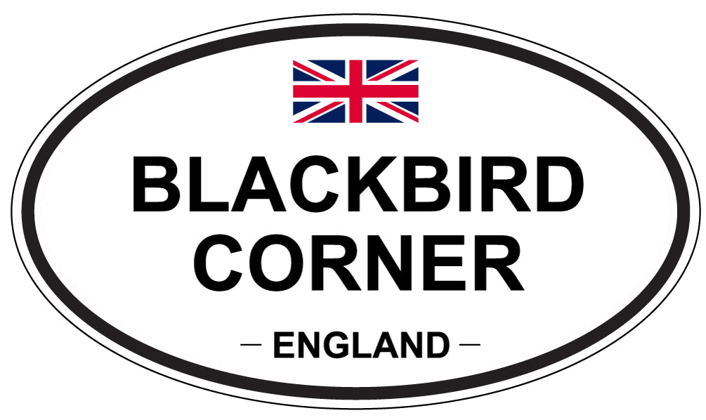 BLACKBIRD CORNER, ENGLAND - Oval Sticker