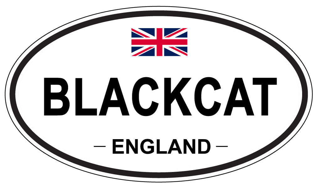 BLACKCAT, England - Oval Magnet