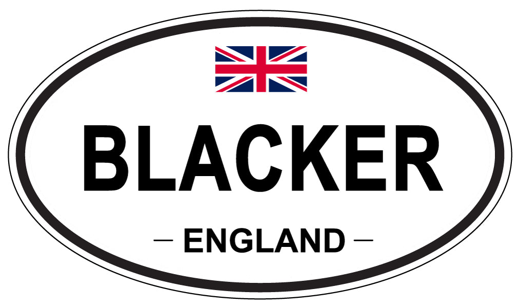 BLACKER, England - Oval Magnet