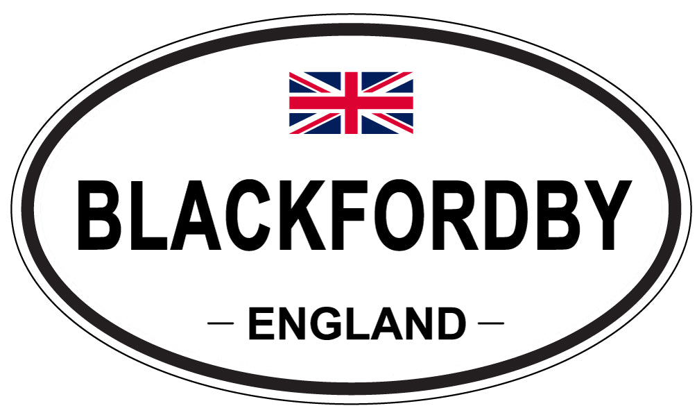 BLACKFORDBY, ENGLAND - Oval Sticker