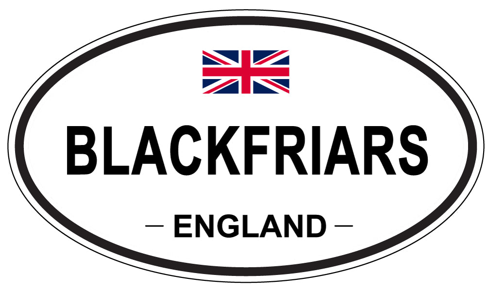 BLACKFRIARS, ENGLAND - Oval Sticker
