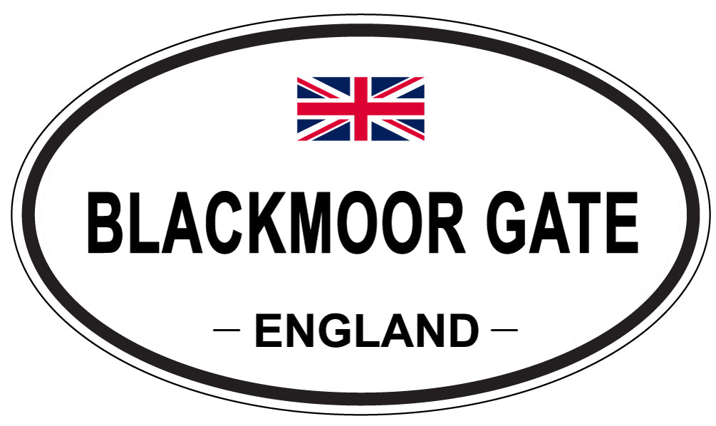 BLACKMOOR GATE, ENGLAND - Oval Sticker