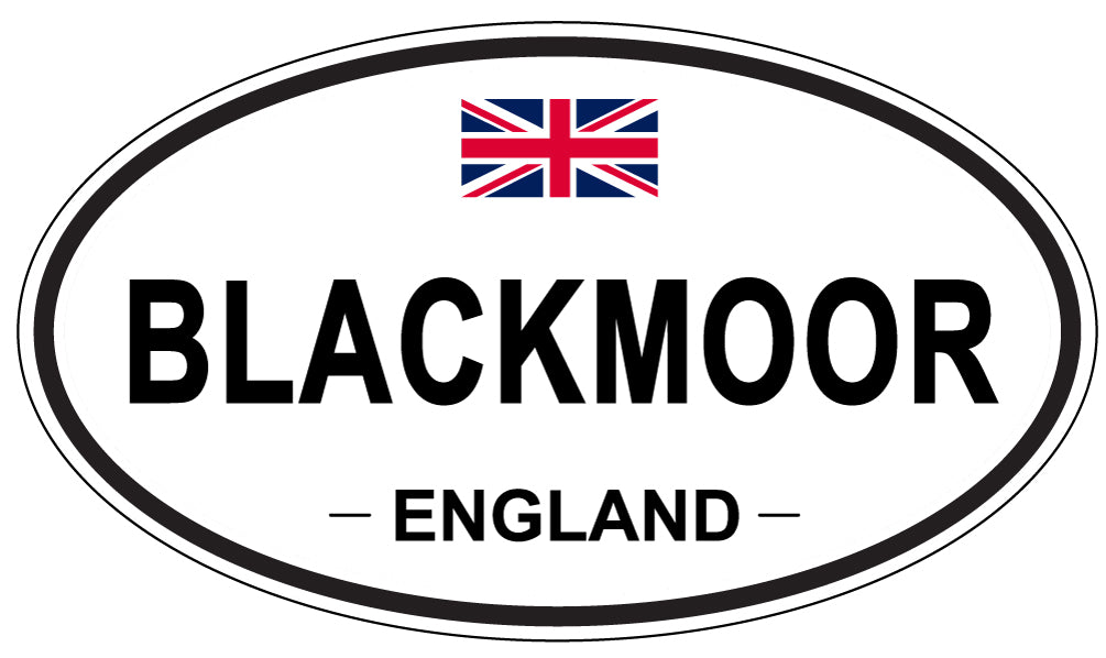 BLACKMOOR, ENGLAND - Oval Sticker