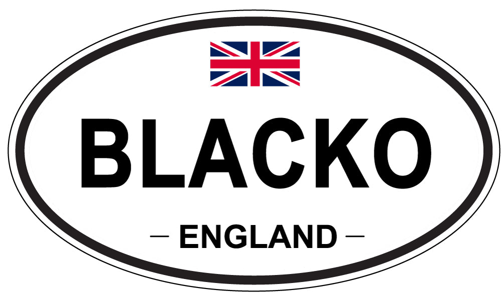 BLACKO, ENGLAND - Oval Sticker