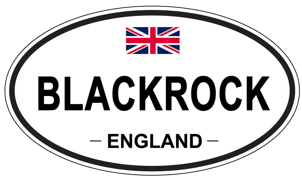 BLACKROCK, ENGLAND - Oval Sticker