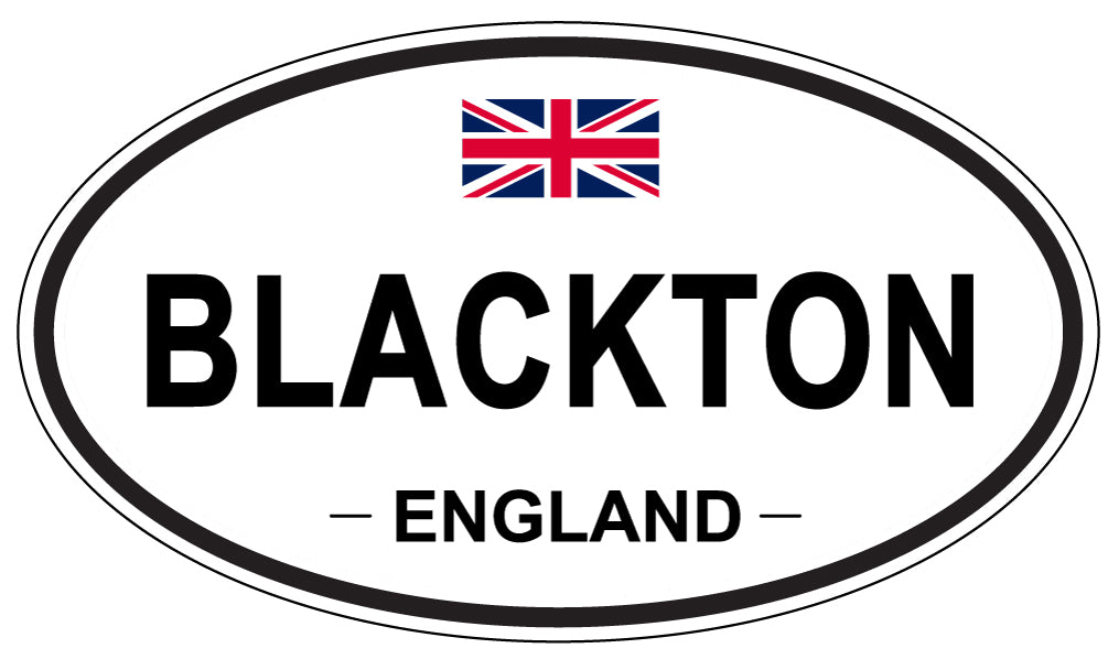 BLACKTON, ENGLAND - Oval Sticker