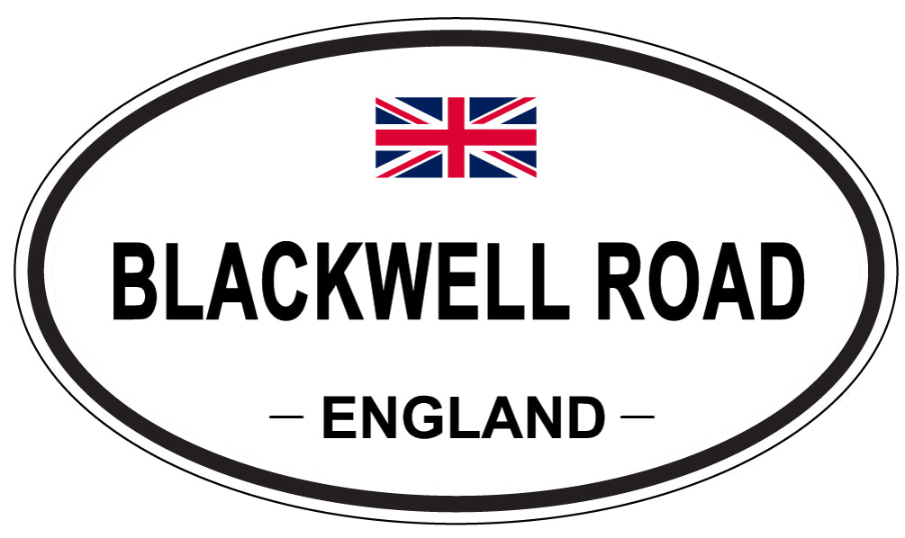 BLACKWELL ROAD, ENGLAND - Oval Sticker