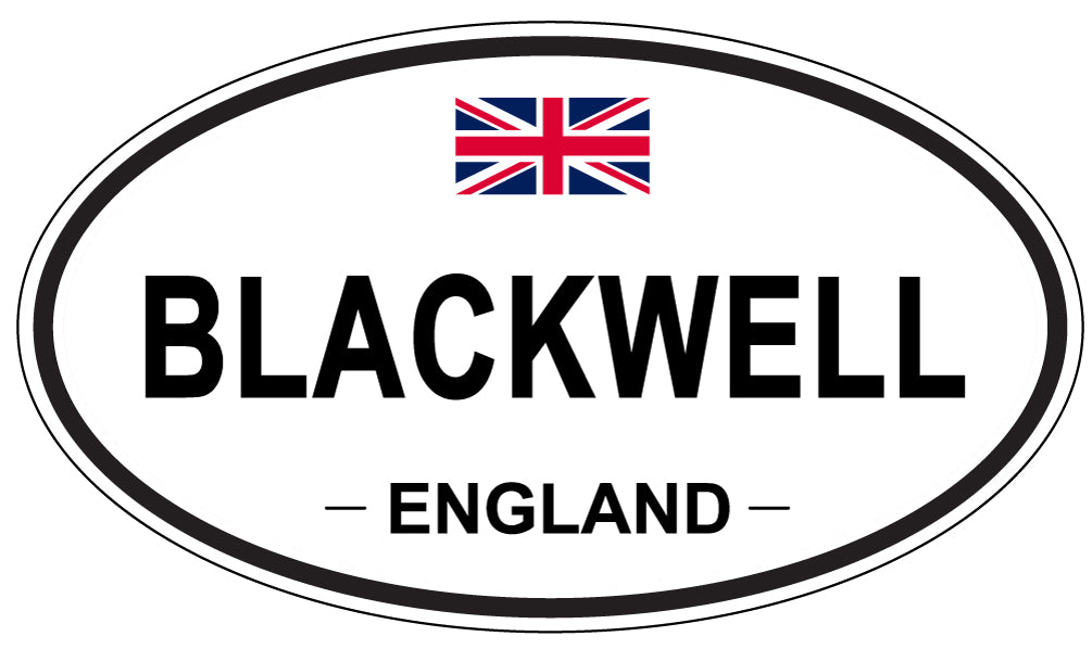 BLACKWELL, ENGLAND - Oval Sticker