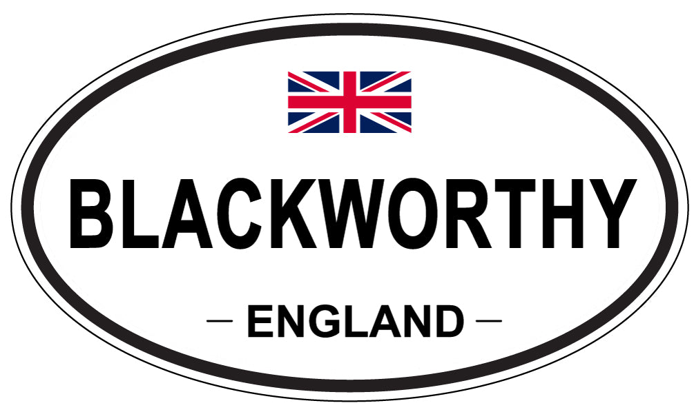 BLACKWORTHY, ENGLAND - Oval Sticker