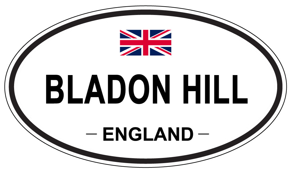 BLADON HILL, ENGLAND - Oval Sticker