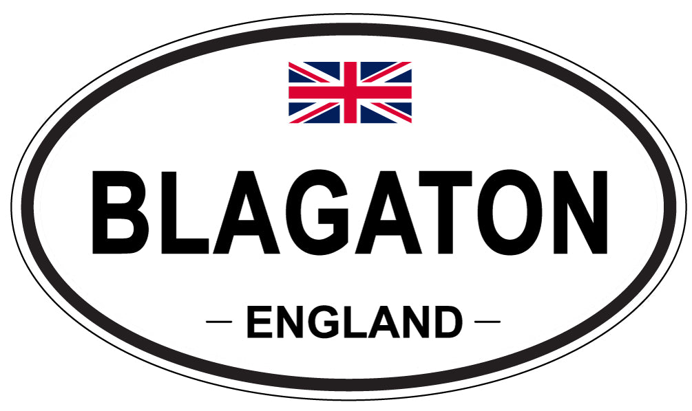 BLAGATON, ENGLAND - Oval Sticker