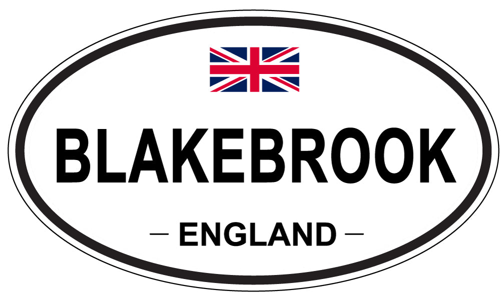BLAKEBROOK, ENGLAND - Oval Sticker