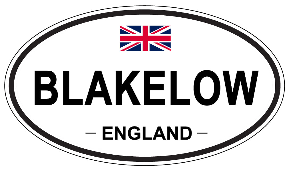 BLAKELOW, ENGLAND - Oval Sticker
