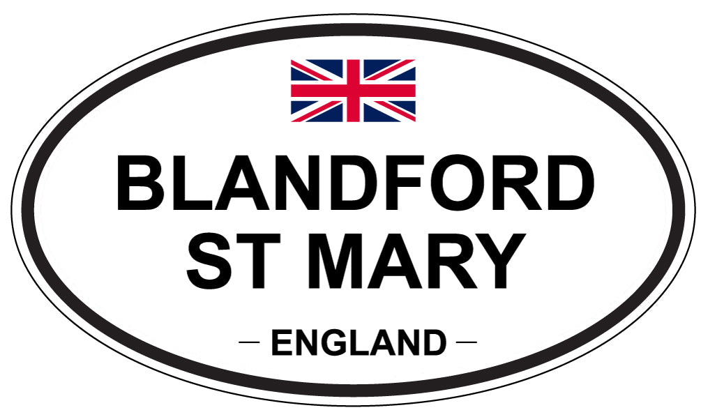 BLANDFORD ST MARY, ENGLAND - Oval Sticker