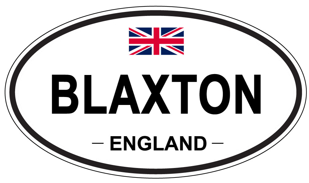 BLAXTON, ENGLAND - Oval Sticker