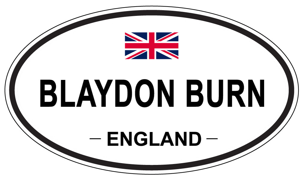 BLAYDON BURN, ENGLAND - Oval Sticker