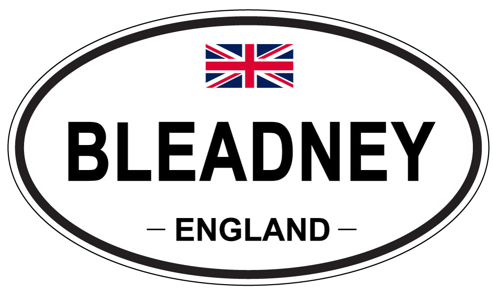 BLEADNEY, ENGLAND - Oval Sticker