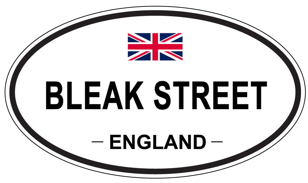 BLEAK STREET, ENGLAND - Oval Sticker