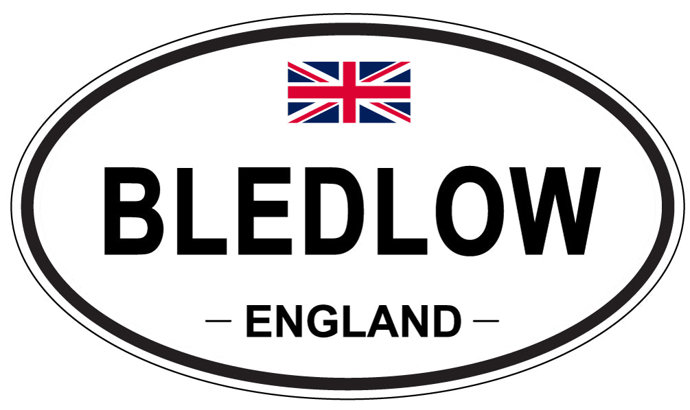 BLEDLOW, ENGLAND - Oval Sticker