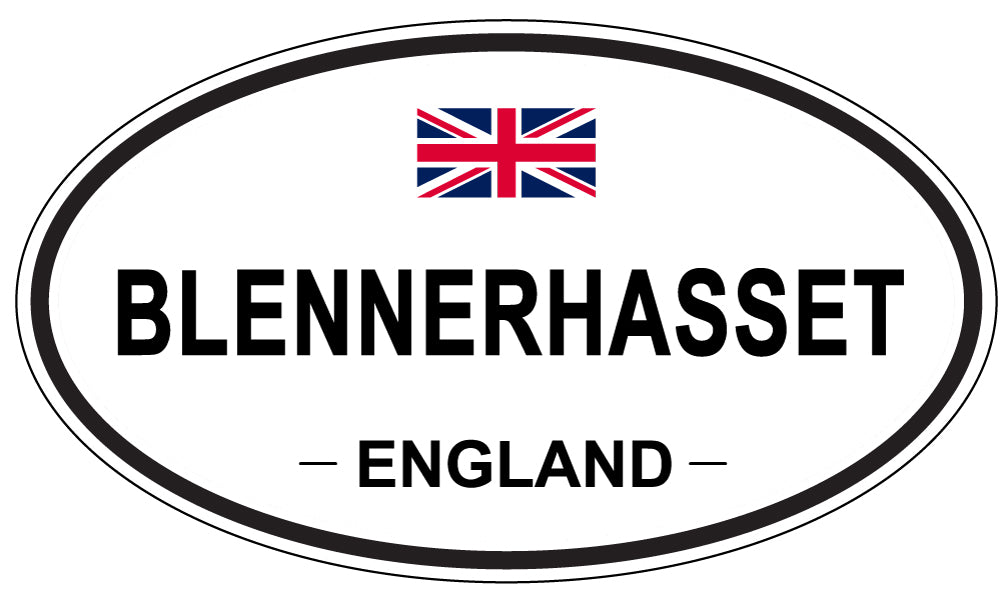 BLENNERHASSET, ENGLAND - Oval Sticker