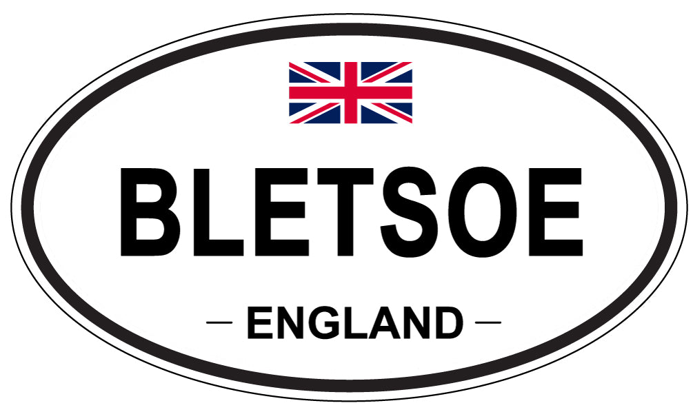 BLETSOE, ENGLAND - Oval Sticker