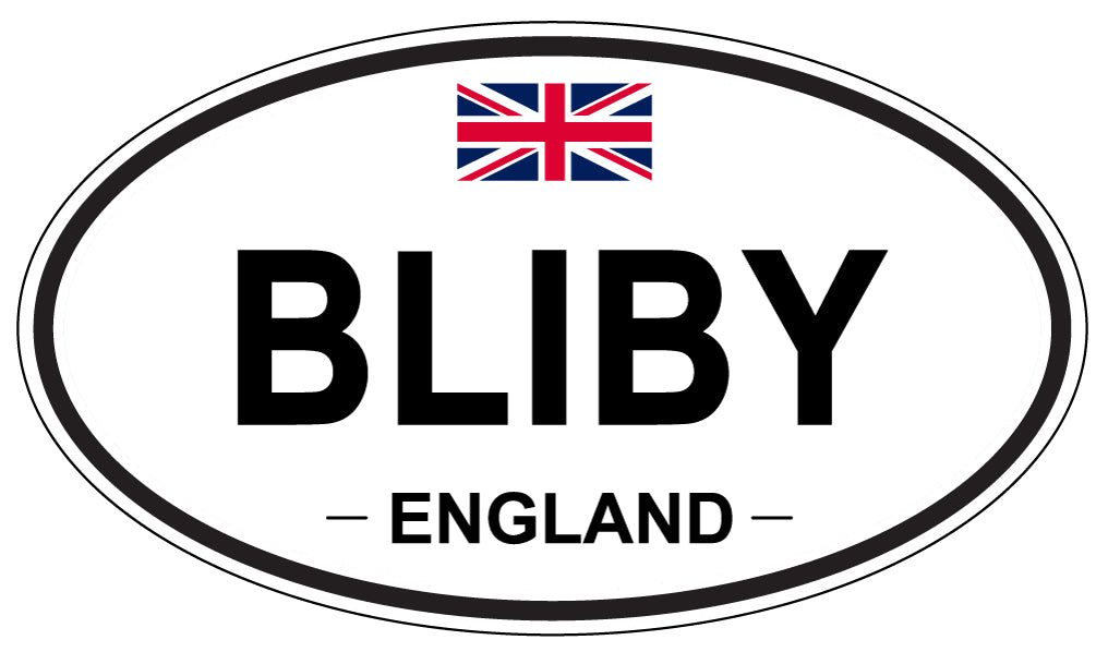 BLIBY, ENGLAND - Oval Sticker
