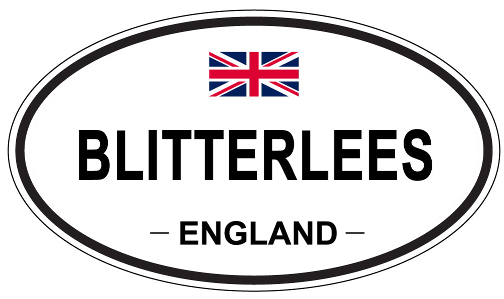 BLITTERLEES, ENGLAND - Oval Sticker