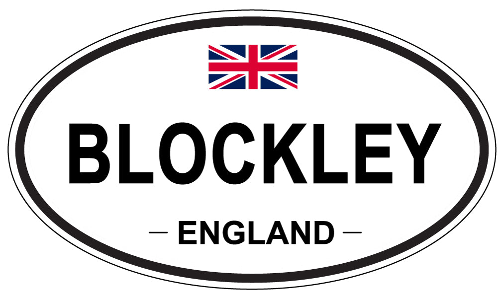 BLOCKLEY, ENGLAND - Oval Sticker