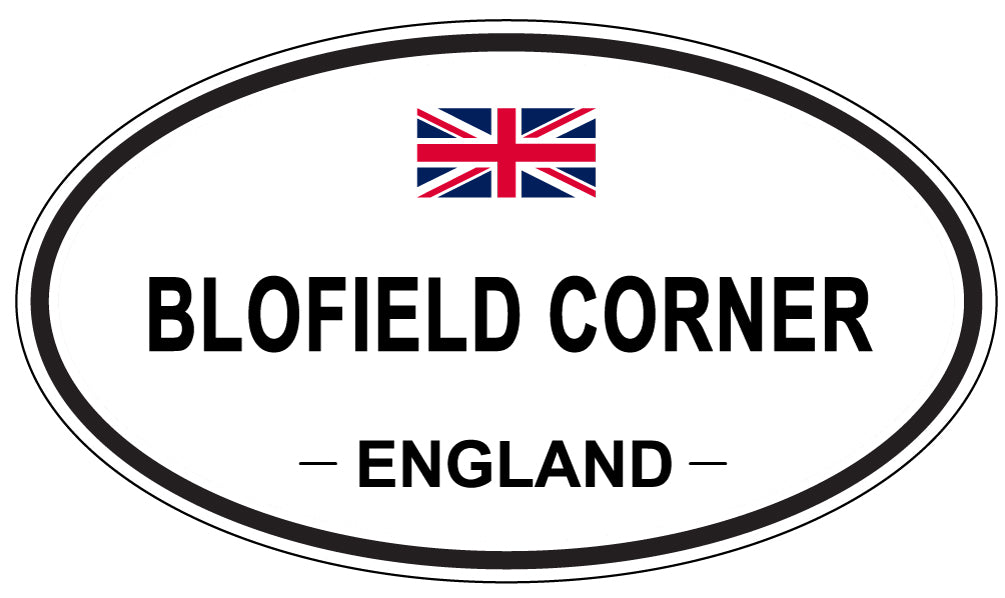 BLOFIELD CORNER, ENGLAND - Oval Sticker