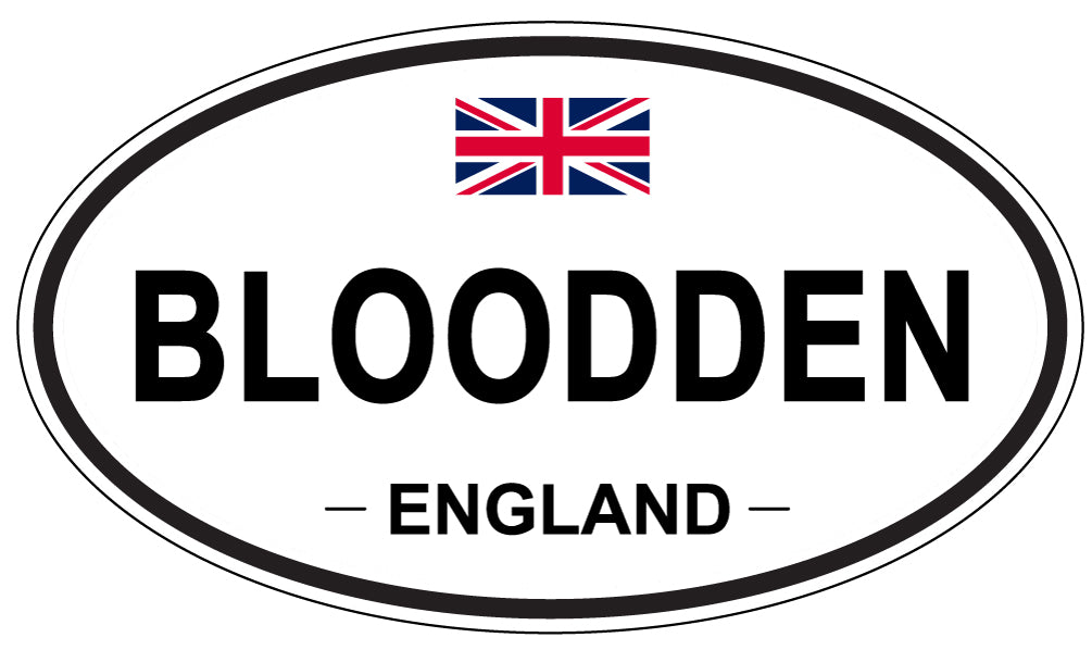 BLOODDEN, ENGLAND - Oval Sticker