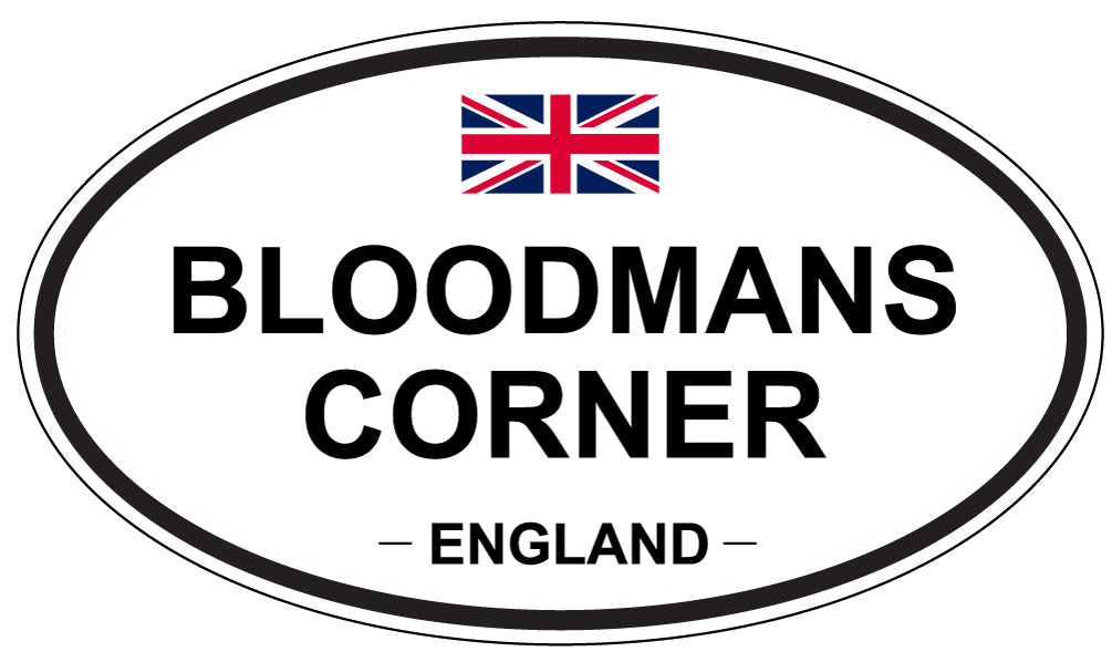 BLOODMANS CORNER, ENGLAND - Oval Sticker