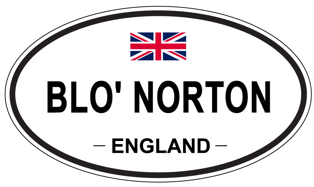 BLO' NORTON, ENGLAND - Oval Sticker