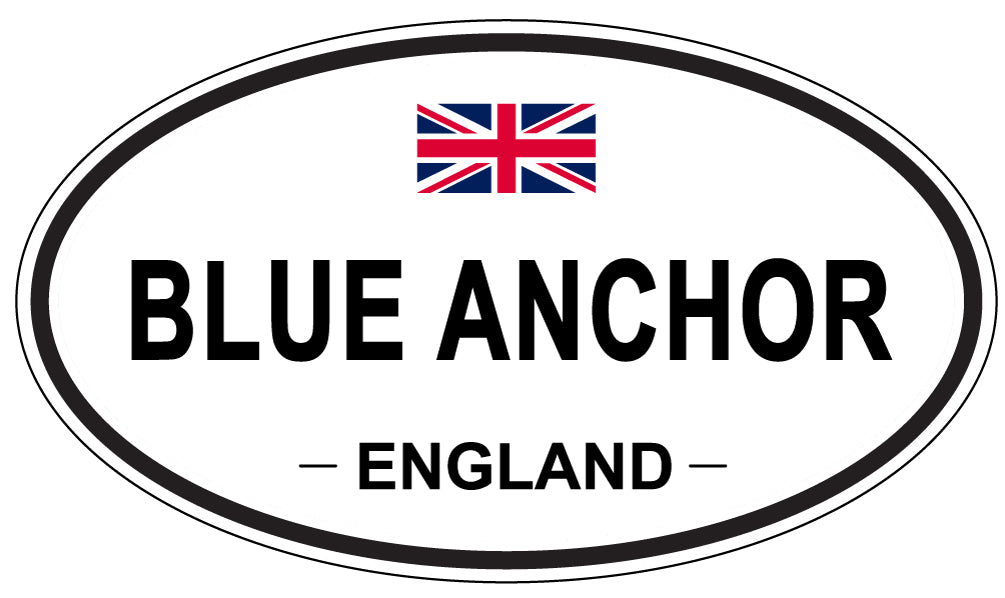 BLUE ANCHOR, ENGLAND - Oval Sticker