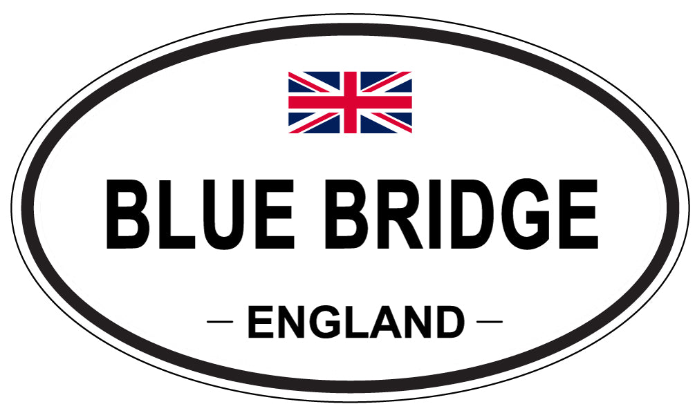 BLUE BRIDGE, ENGLAND - Oval Sticker