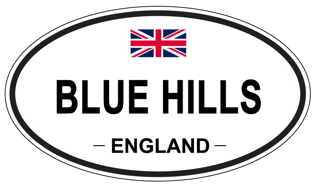 BLUE HILLS, England - Oval Magnet