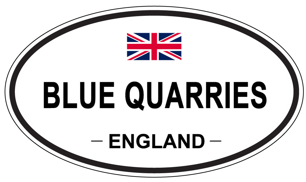 BLUE QUARRIES, England - Oval Magnet