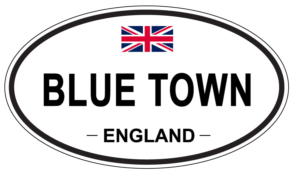 BLUE TOWN, England - Oval Magnet