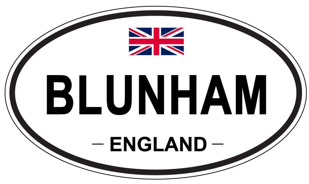 BLUNHAM, ENGLAND - Oval Sticker