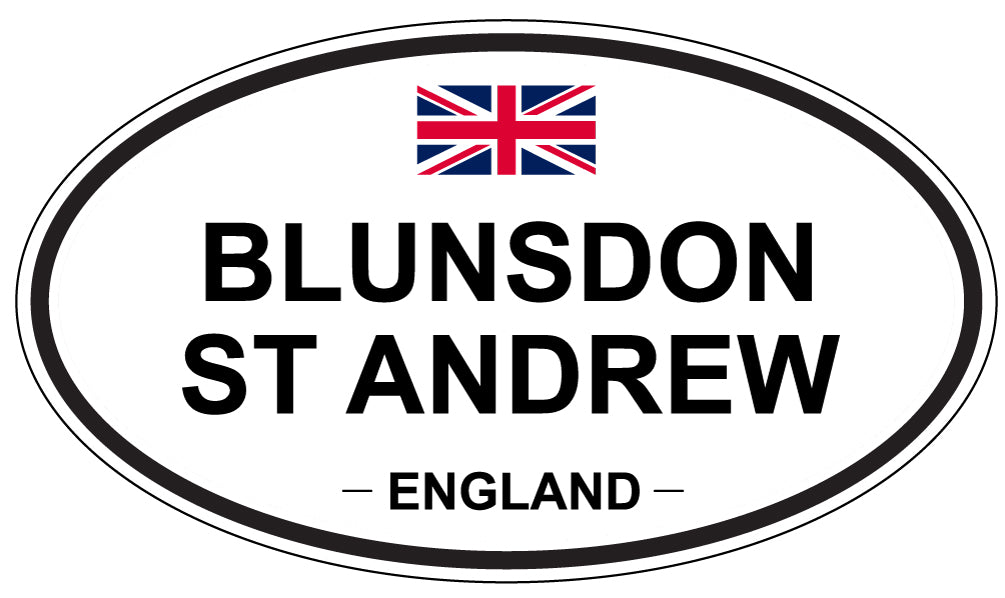 BLUNSDON ST ANDREW, ENGLAND - Oval Sticker