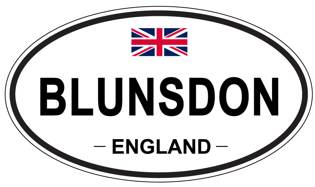 BLUNSDON, ENGLAND - Oval Sticker