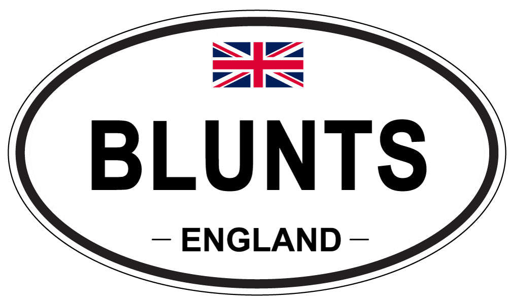BLUNTS, ENGLAND - Oval Sticker