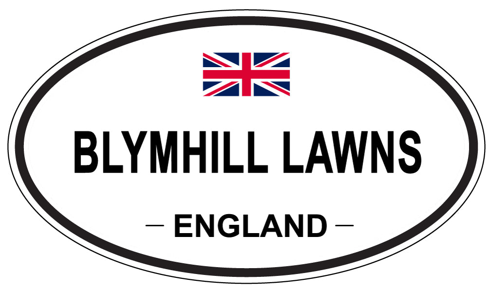 BLYMHILL LAWNS, ENGLAND - Oval Sticker