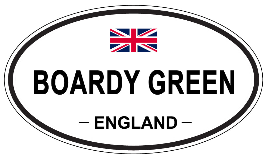 BOARDY GREEN, ENGLAND - Oval Sticker