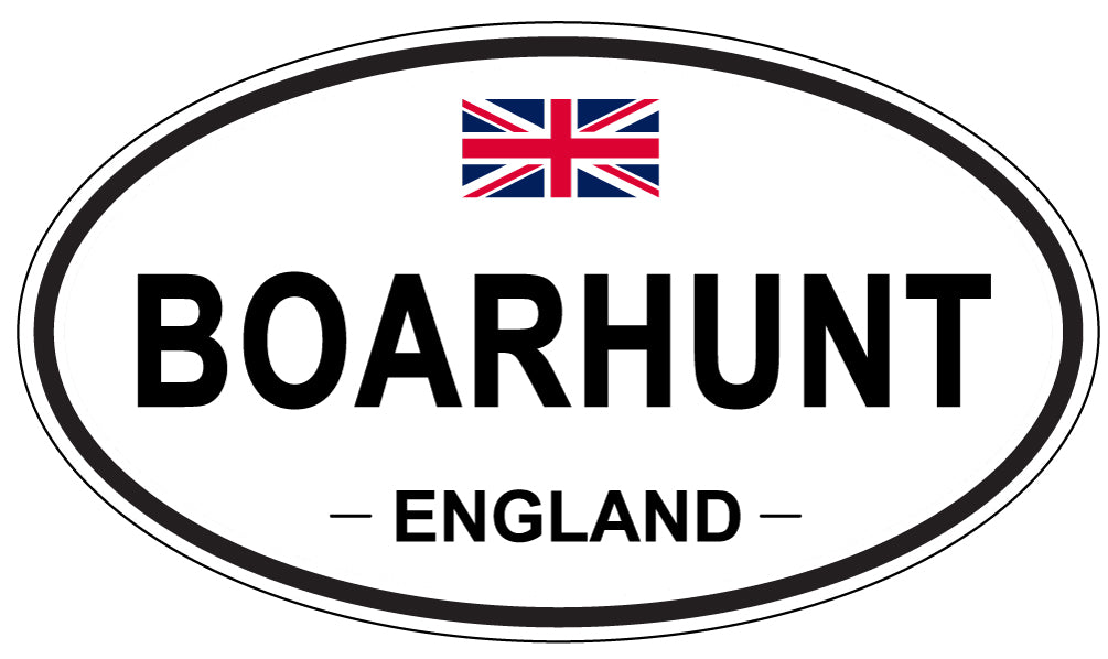 BOARHUNT, England - Oval Magnet