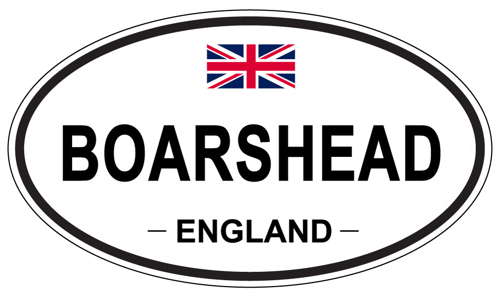 BOARSHEAD, ENGLAND - Oval Sticker