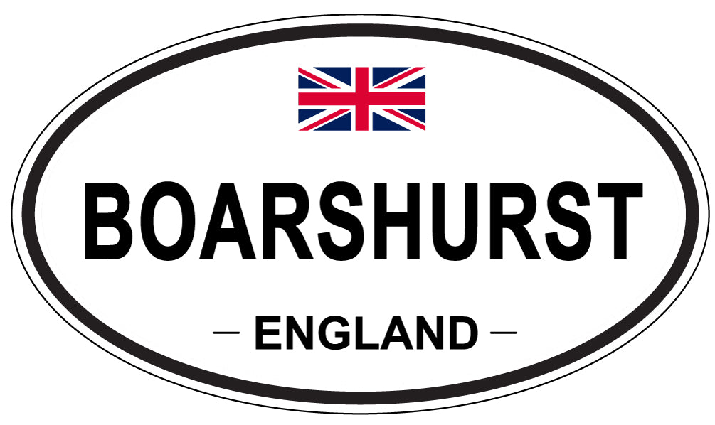 BOARSHURST, ENGLAND - Oval Sticker